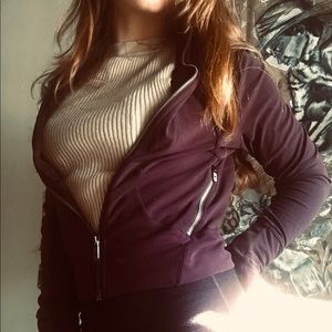 Lululemon athletica slightly cropped zip jacket
